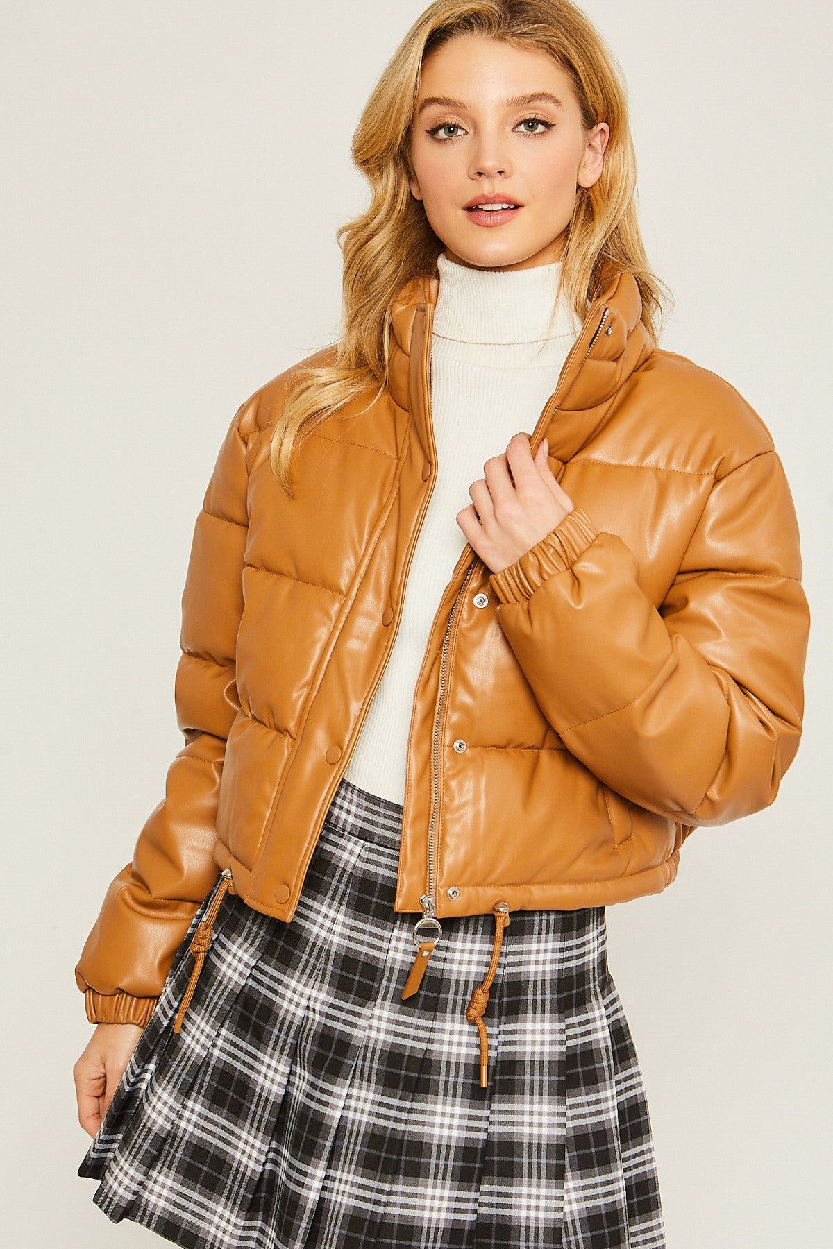 The Leather Puffer Jacket