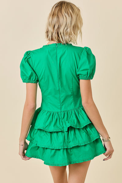 Clover Ruffle Mini Dress