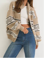 Fair Isle Zip-up Sweater