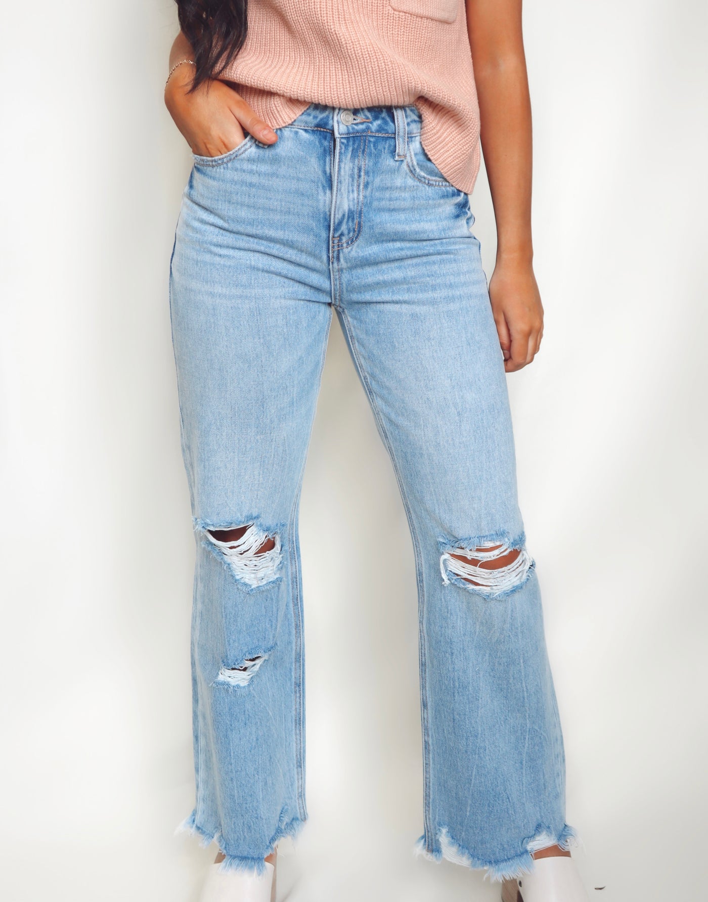 90s Vintage Distressed Jeans