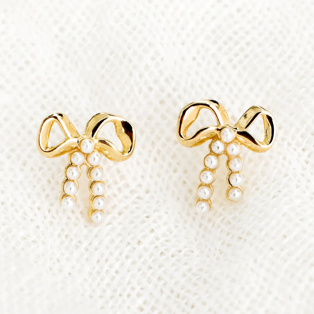 LWJ Pearl Bow Studs