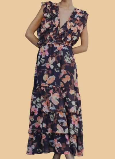 Fall Florals Maxi Dress