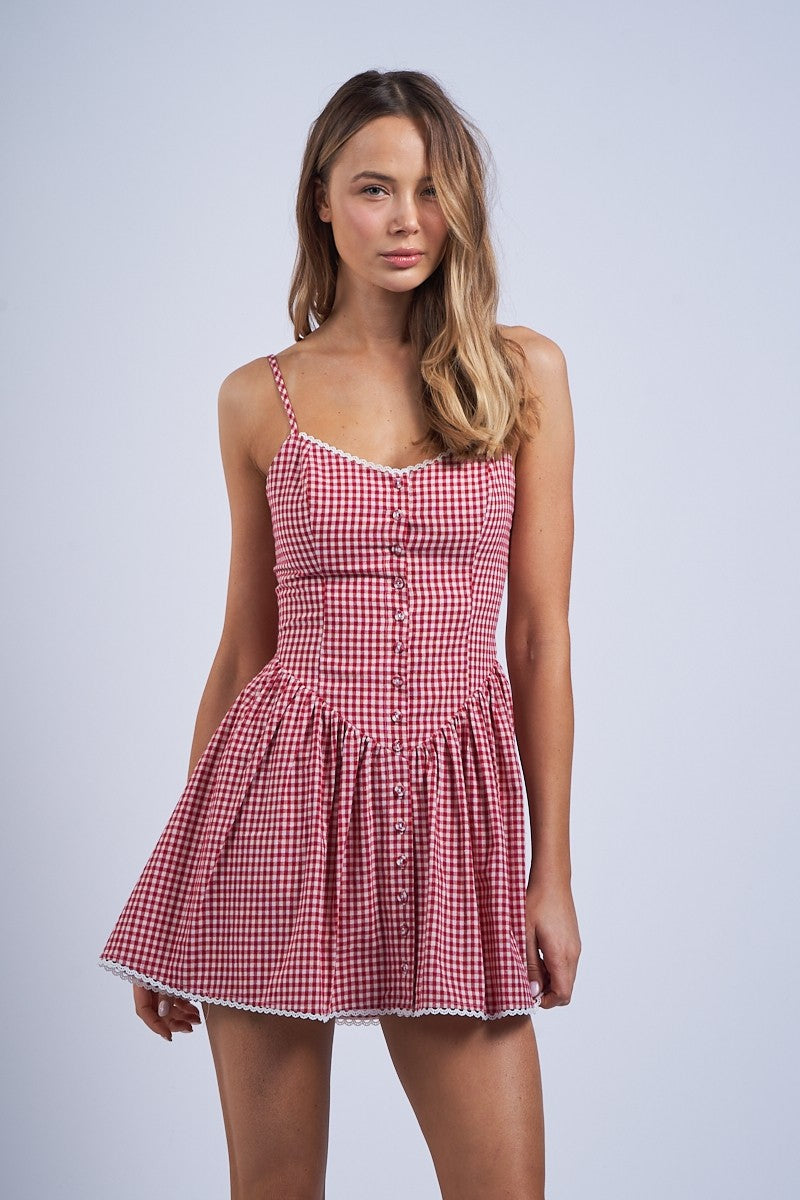 Red Checker Dress